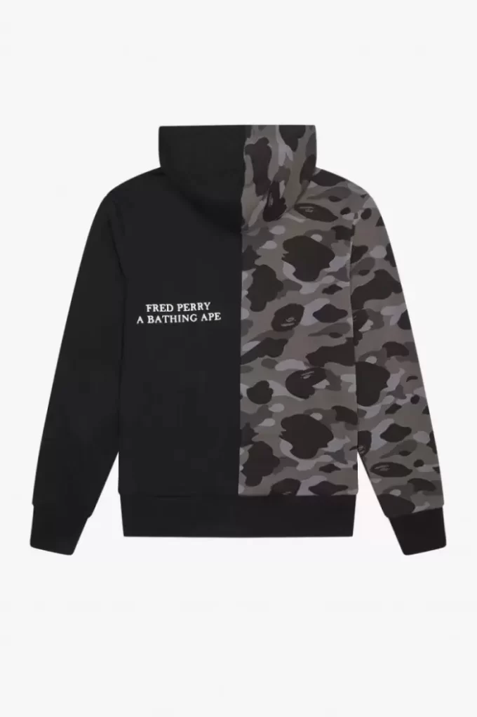 Herren-Sweatshirts mit Kapuze und Reißverschluss in Kontrastfarbe