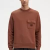 Herren-Sweatshirts mit Rundhalsausschnitt und Badge-Detail