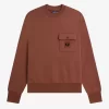 Herren-Sweatshirts mit Rundhalsausschnitt und Badge-Detail