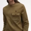 Herren-Sweatshirts mit Rundhalsausschnitt und Taschendetail