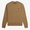 Herren-Sweatshirts mit Rundhalsausschnitt und Taschendetail