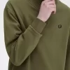Herren-Sweatshirts mit Strickbesatz und Reißverschluss am Hals