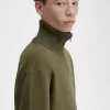 Herren-Sweatshirts mit Strickbesatz und Reißverschluss am Hals