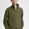 Herren-Sweatshirts mit Strickbesatz und Reißverschluss am Hals