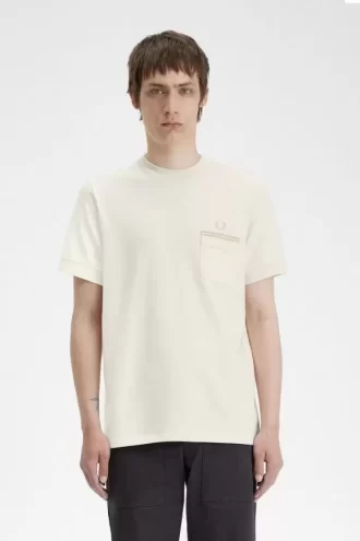 Herren-T-Shirt aus Loopback-Jersey mit Tasche