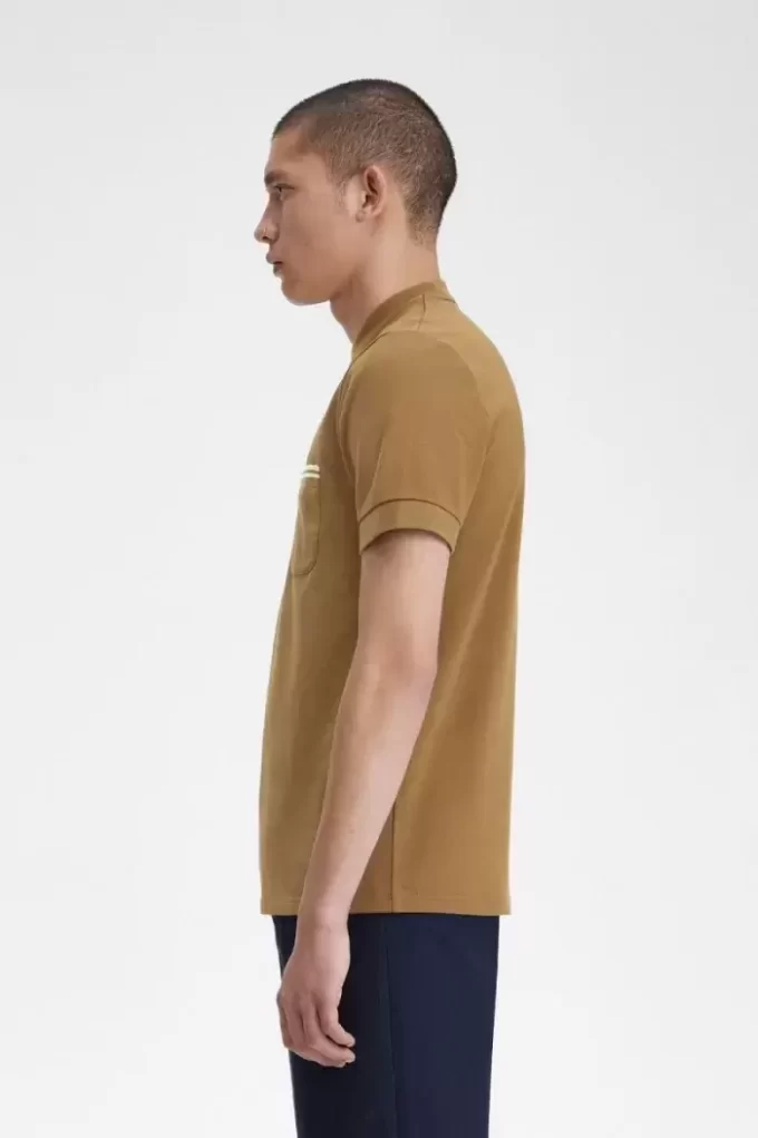 Herren-T-Shirt aus Loopback-Jersey mit Tasche