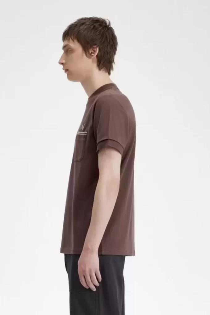 Herren-T-Shirt aus Loopback-Jersey mit Tasche