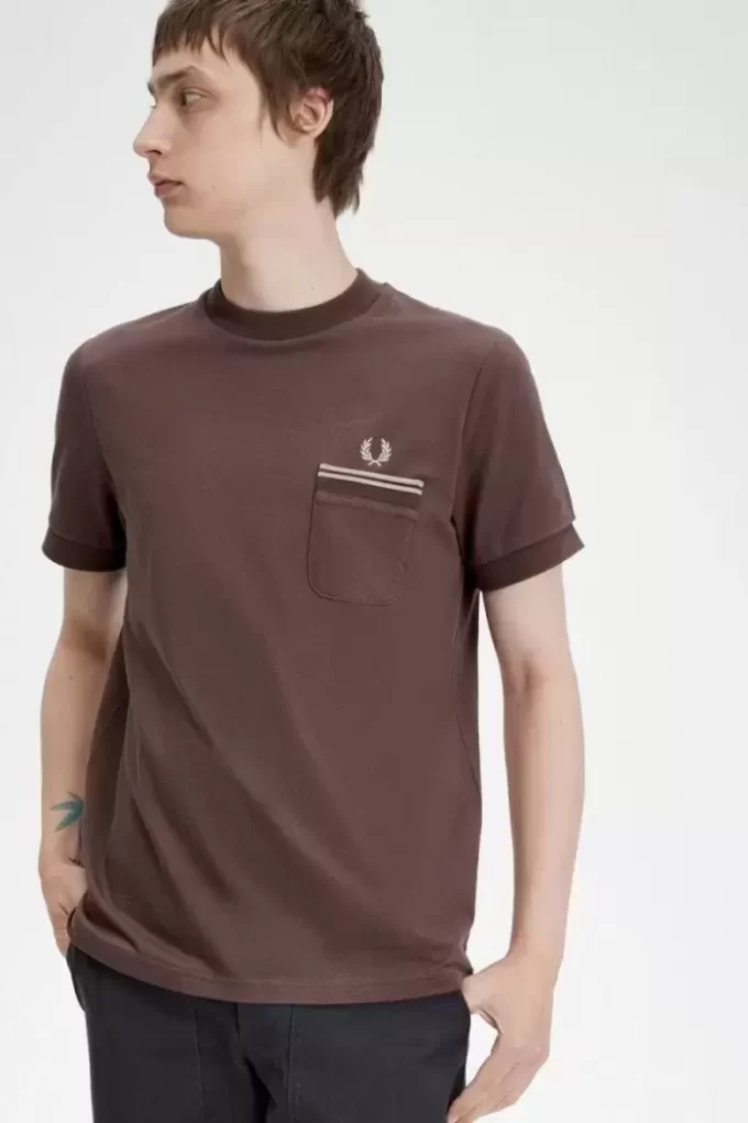 Herren-T-Shirt aus Loopback-Jersey mit Tasche