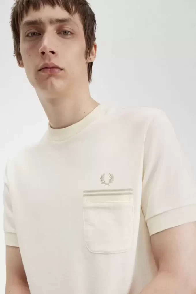 Herren-T-Shirt aus Loopback-Jersey mit Tasche