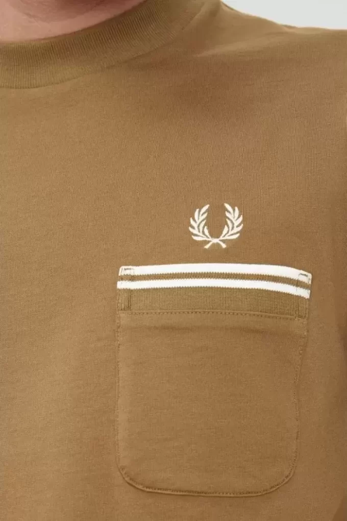 Herren-T-Shirt aus Loopback-Jersey mit Tasche
