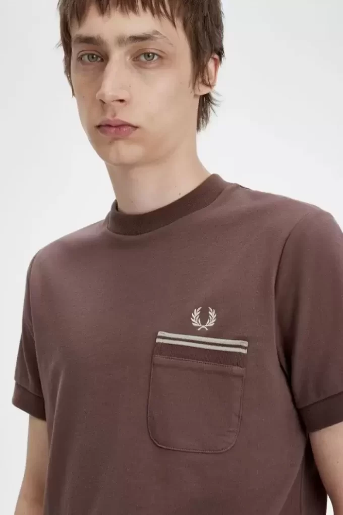Herren-T-Shirt aus Loopback-Jersey mit Tasche