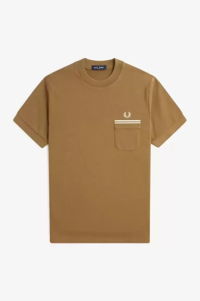 Herren-T-Shirt aus Loopback-Jersey mit Tasche
