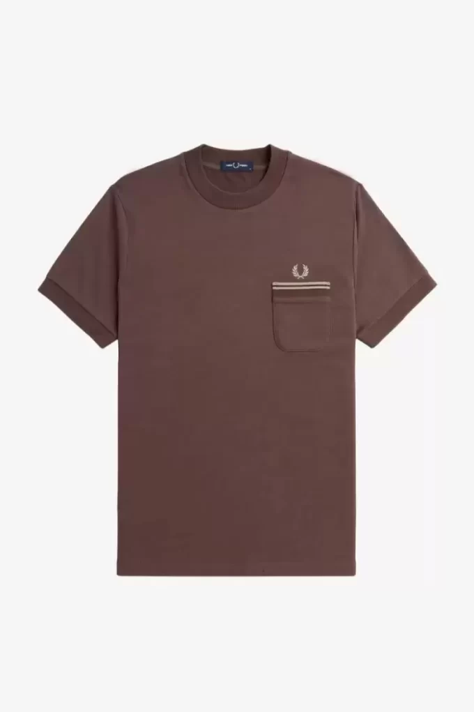 Herren-T-Shirt aus Loopback-Jersey mit Tasche