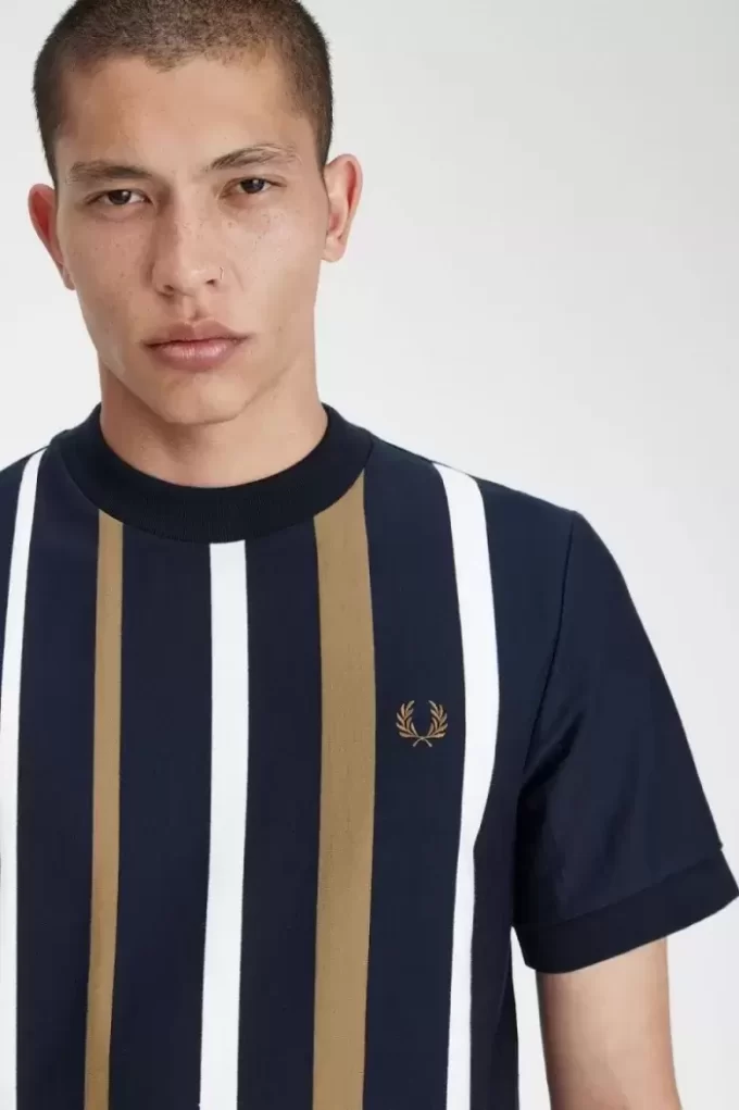 Herren-T-Shirt mit Farbverlaufsstreifen