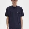 Herren-T-Shirt mit gerippten Ärmeln
