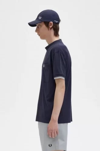 Herren-T-Shirt mit gerippten Ärmeln