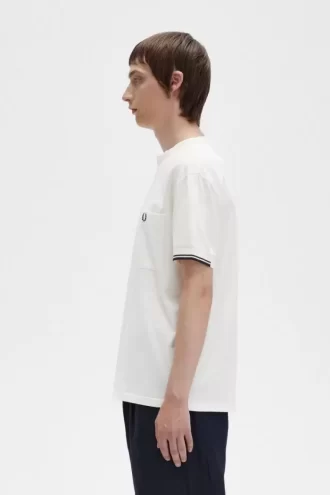 Herren-T-Shirt mit gerippten Ärmeln