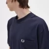 Herren-T-Shirt mit gerippten Ärmeln