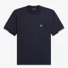 Herren-T-Shirt mit gerippten Ärmeln