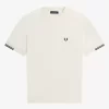 Herren-T-Shirt mit gerippten Ärmeln