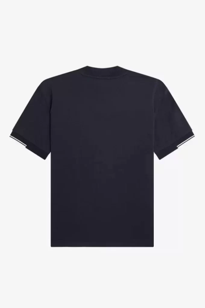 Herren-T-Shirt mit gerippten Ärmeln