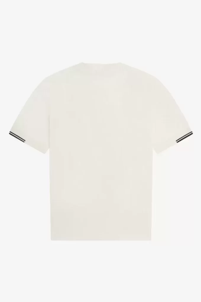 Herren-T-Shirt mit gerippten Ärmeln