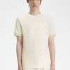 Herren-T-Shirt mit gestreiften Bündchen