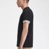 Herren-T-Shirt mit gestreiften Bündchen