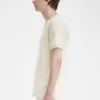 Herren-T-Shirt mit gestreiften Bündchen
