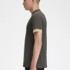 Herren-T-Shirt mit gestreiften Bündchen
