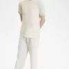Herren-T-Shirt mit gestreiften Bündchen
