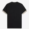 Herren-T-Shirt mit gestreiften Bündchen