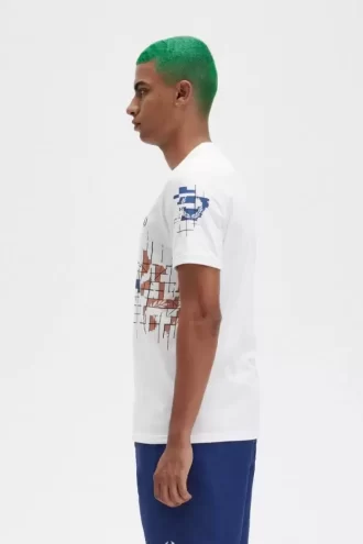 Herren-T-Shirt mit Gittermuster