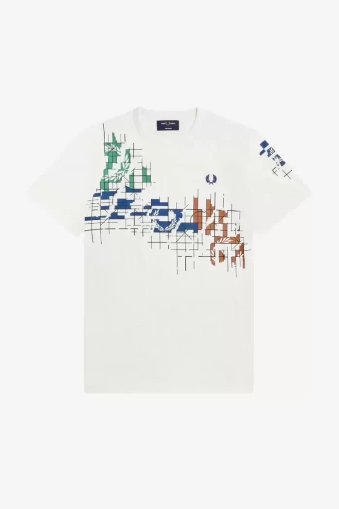 Herren-T-Shirt mit Gittermuster