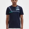 Herren-T-Shirt mit Glitch-Print