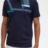 Herren-T-Shirt mit Glitch-Print