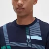 Herren-T-Shirt mit Glitch-Print
