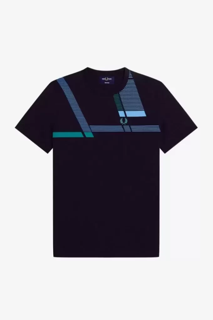 Herren-T-Shirt mit Glitch-Print