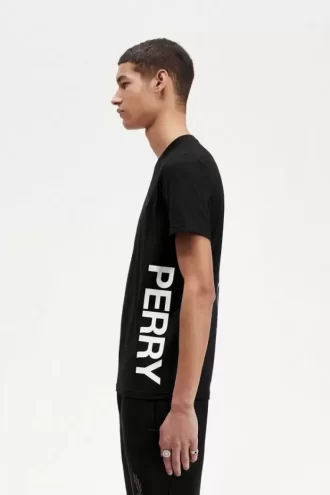 Herren-T-Shirt mit grafischem Branding
