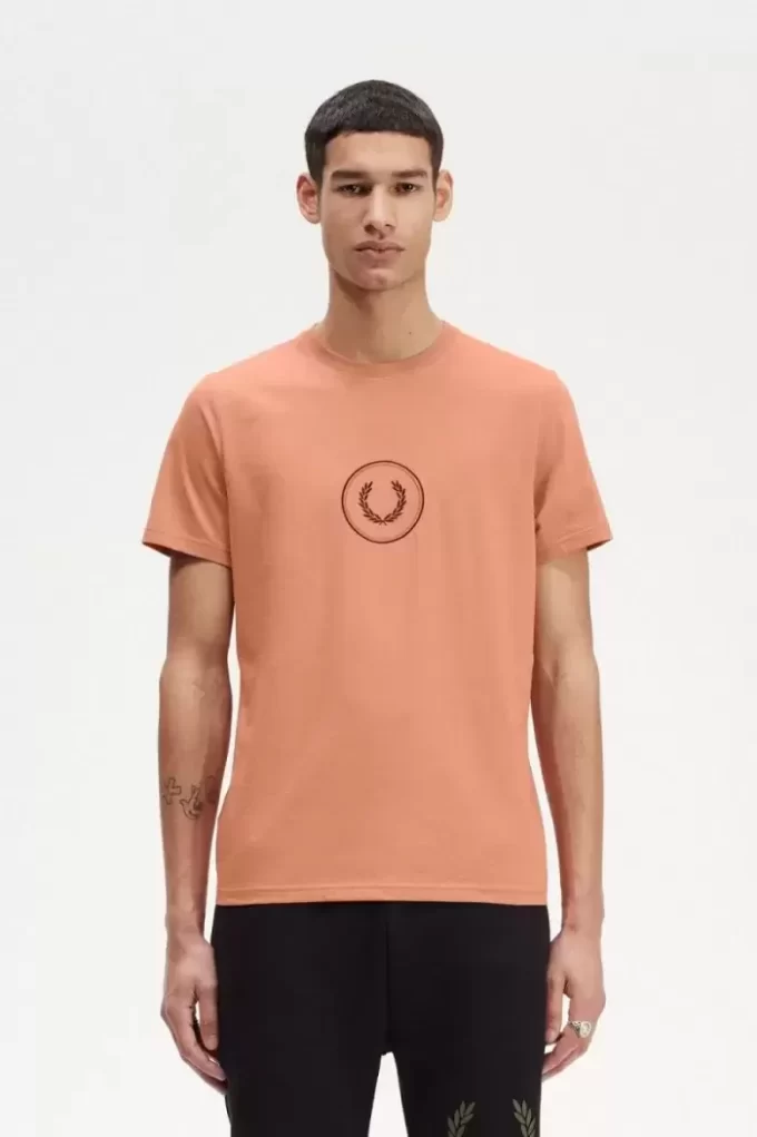 Herren-T-Shirt mit Kreis-Branding