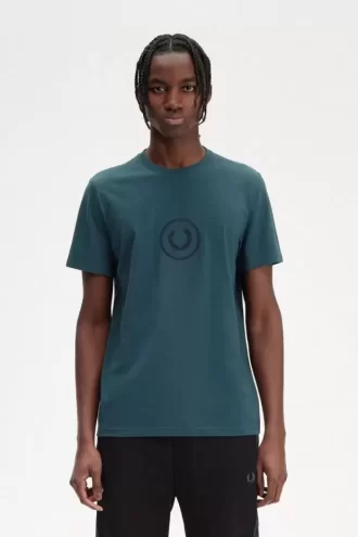 Herren-T-Shirt mit Kreis-Branding