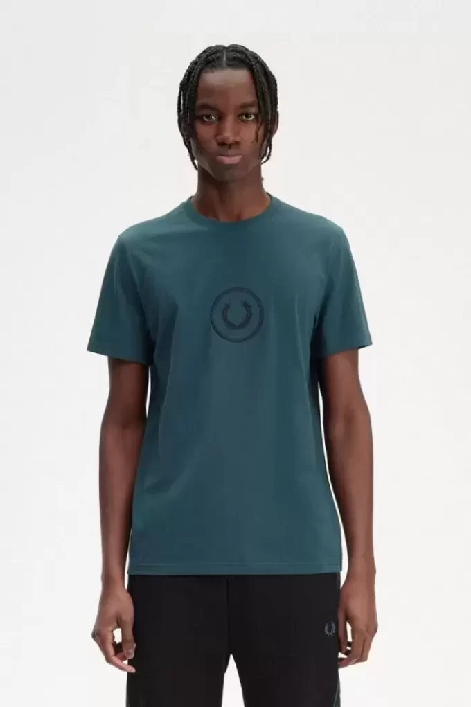 Herren-T-Shirt mit Kreis-Branding