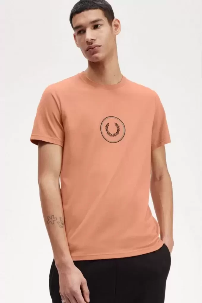 Herren-T-Shirt mit Kreis-Branding