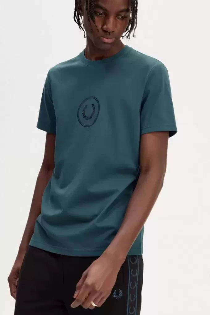 Herren-T-Shirt mit Kreis-Branding