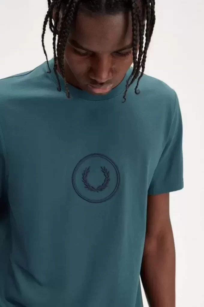Herren-T-Shirt mit Kreis-Branding