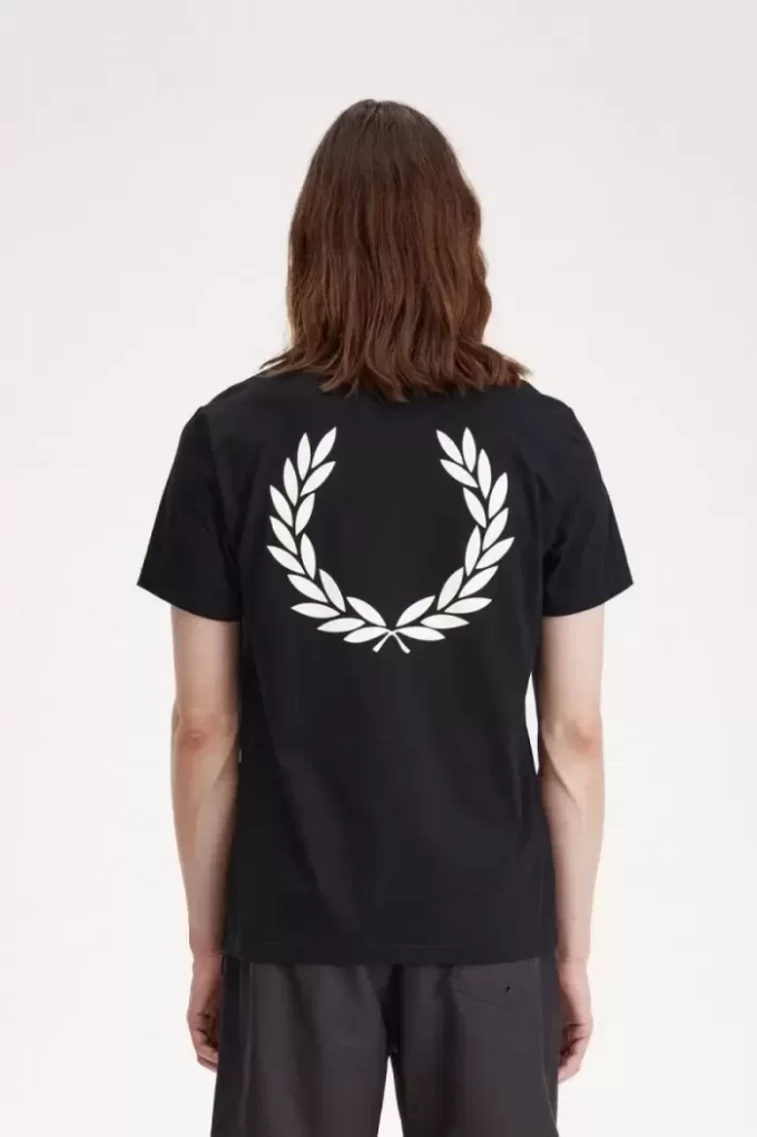 Herren-T-Shirt mit Lorbeerkranz-Grafik