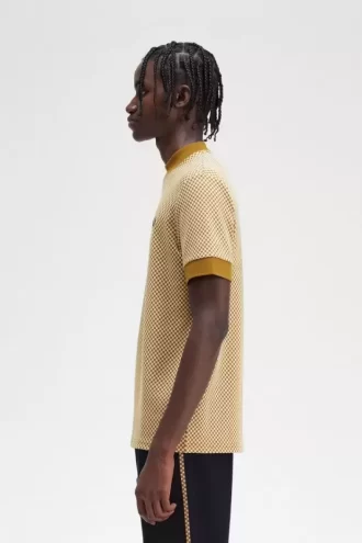 Herren-T-Shirt mit Mikro-Schachbrettmuster