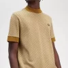 Herren-T-Shirt mit Mikro-Schachbrettmuster