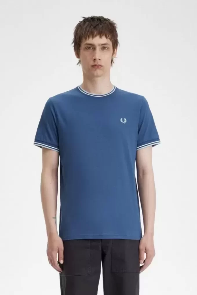Herren-T-Shirt mit zwei Streifen