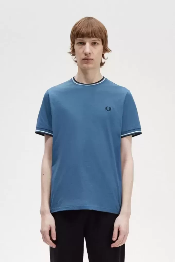 Herren-T-Shirt mit zwei Streifen